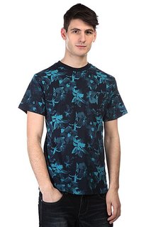 Футболка Huf Floral Pocket Tee Navy/Jade