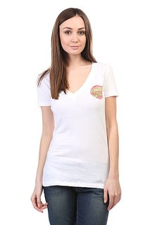 Футболка женская Santa Cruz Classic Dot V-Neck White