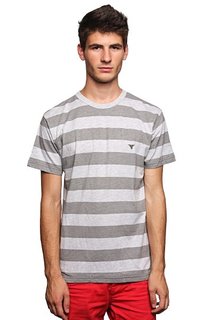 Футболка Fallen Striped Custom Knit Crew Heather Grey/Grey