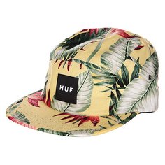 Бейсболка пятипанелька Huf Birds Of Paradise Volley Yellow