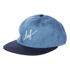 Бейсболка Huf Denim Script 6 Panel Navy