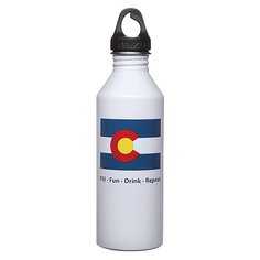 Бутылка для воды Mizu M8 800ml Colorado Flag Glossy White