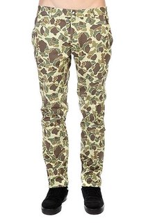 Штаны прямые Huf Fulton Chino Pant Olive Duck Camo