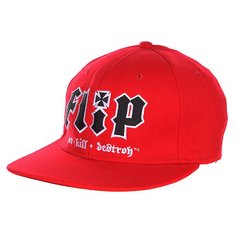 Бейсболка Flip Hate Kill Destroy Red