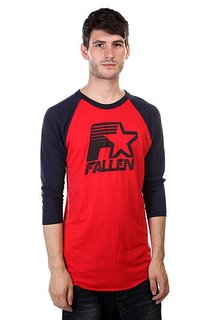 Лонгслив Fallen Brewer Raglan Blood Red/Mid Blue