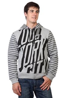 Толстовка Zoo York Enew15 We Bold Striped Hoodie Grey Heather