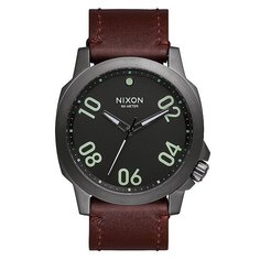 Часы Nixon Ranger 45 Leather Gunmetal/Dark Brown