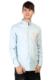 Рубашка Huf Rushmore Oxford Long Sleeve Shirt Blue