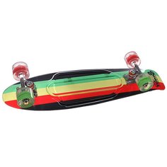 Скейт мини круизер Sunset Rasta Grip Complete Rasta Stripe Deck R/Y/G Red/Green Wheels 7.5 x 27 (69 см)