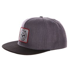 Бейсболка с прямым козырьком Circa Rtd Snap Back Charcoal/Black