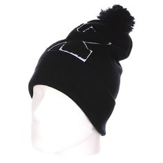 Шапка с помпоном TrueSpin Abc Pompom Beanie X Black