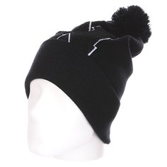 Шапка с помпоном TrueSpin Abc Pompom Beanie N Black