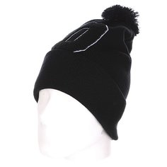 Шапка с помпоном TrueSpin Abc Pompom Beanie O Black