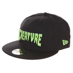 Бейсболка с прямым козырьком Creature Logo Fade New Era Black