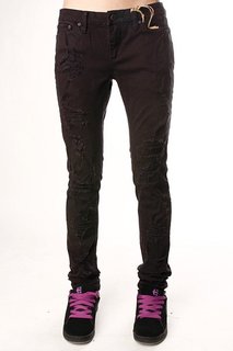 Джинсы узкие женские Insight Beanpole Skinny Stretch Ripped Caveman Black