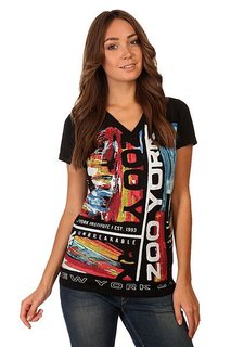 Футболка женская Zoo York Night Streaks Black