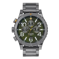 Часы Nixon Chrono Gunmetal/Green Oxyde