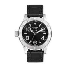 Часы женские Nixon Leather Black Gator
