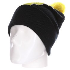 Шапка Truespin Abc Pompom Beanie Black/Yellow F