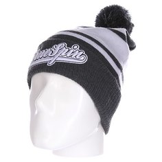 Шапка Truespin Retro Font Pom Grey White
