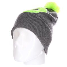 Шапка Truespin Abc Pompom Beanie Grey/Lime O