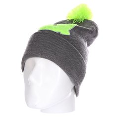 Шапка Truespin Abc Pompom Beanie Grey/Lime Q