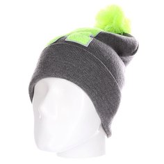 Шапка Truespin Abc Pompom Beanie Grey/Lime R