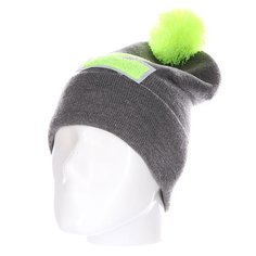 Шапка Truespin Abc Pompom Beanie Grey/Lime L