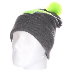 Шапка Truespin Abc Pompom Beanie Grey/Lime Y