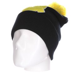 Шапка Truespin Abc Pompom Beanie Black/Yellow Q