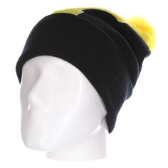 Шапка Truespin Abc Pompom Beanie Black/Yellow Y