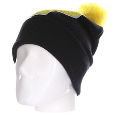 Шапка Truespin Abc Pompom Beanie Black/Yellow P