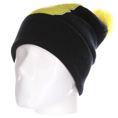 Шапка Truespin Abc Pompom Beanie Black/Yellow B