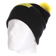 Шапка Truespin Abc Pompom Beanie Black/Yellow Z