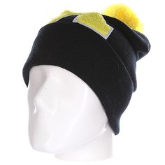 Шапка Truespin Abc Pompom Beanie Black/Yellow X