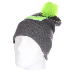 Шапка Truespin Abc Pompom Beanie Grey/Lime J