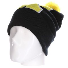 Шапка Truespin Abc Pompom Beanie Black/Yellow K