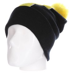 Шапка Truespin Abc Pompom Beanie Black/Yellow T