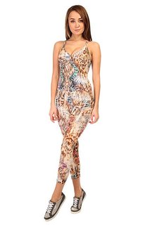 Комбинезон для фитнеса женский CajuBrasil Supplex Overall Multi/Leo