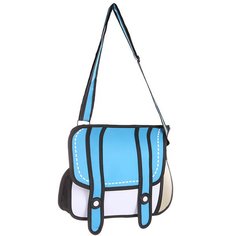 Сумка через плечо женская Jump from paper 2D Blue Bag White/Blue/Black