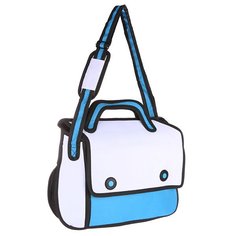 Сумка через плечо женская Jump from paper 2D Simple White/Blue/Black