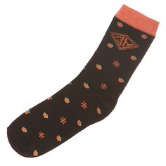 Носки средние женские Запорожец Апельсин И Снежинки Black/Orange
