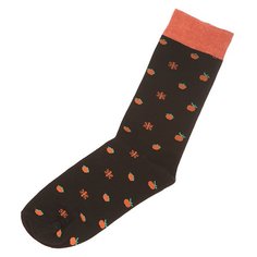 Носки средние Запорожец Апельсин И Снежинки Black/Orange