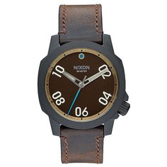 Кварцевые часы Nixon Ranger 40 Leather All Black/Brass/Brown