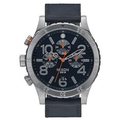 Кварцевые часы Nixon 48-20 Chrono Leather Blue/Orange