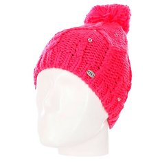 Шапка с помпоном женская Roxy Shooting Star Beanie Diva Pink