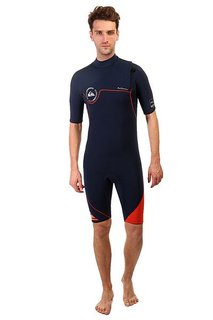 Гидрокостюм (Комбинезон) Quiksilver 2mm Ag47 Zip Ink Blue/Orange