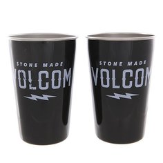 Стакан Mizu Volcom Party Cup Set Glossy Black White Print