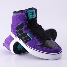 Кеды кроссовки высокие Element Houston Black Purple