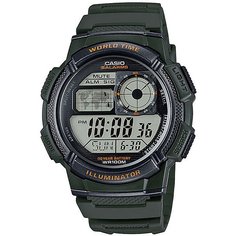 Электронные часы Casio Collection Ae-1000w-3a Green/Black